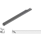 Hammaslatt, sirge, paksus 3 mm l= 1490 mm